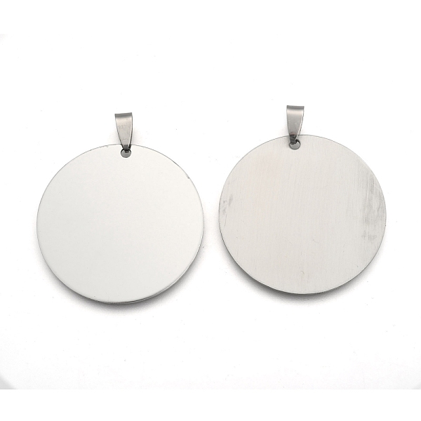 PandaHall 201 Stainless Steel Flat Round Stamping Blank Tag Pendants, with Snap on Bails, Stainless Steel Color, 42x42x1mm, Hole: 3mm 201...
PandaHall 201 Stainless Steel Flat Round Stamping Blank Tag Pendants, with Snap on Bails, Stainless Steel Color, 42x42x1mm, Hole: 3mm 201...