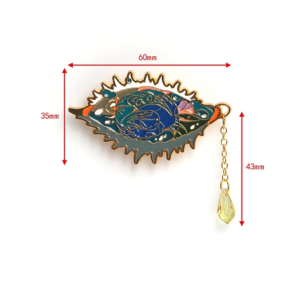 PandaHall Evil Eye Alloy Enamel Brooch, Lucky Eye Enamel Pins with Tassel Bead, Light Gold, Teal, 35x60mm Alloy+Enamel Evil Eye Cyan
PandaHall Evil Eye Alloy Enamel Brooch, Lucky Eye Enamel Pins with Tassel Bead, Light Gold, Teal, 35x60mm Alloy+Enamel Evil Eye Cyan