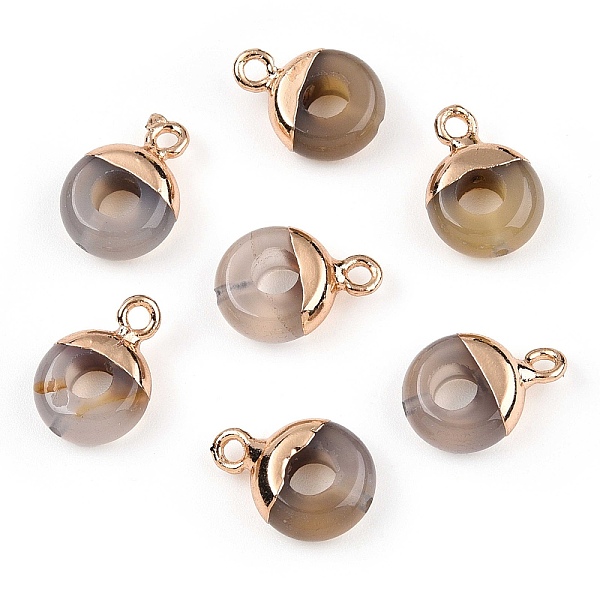 PandaHall Natural Dragon Veins Agate Flat Round/Donut Charms, with Rack Plating Golden Tone Brass Loops, 14x10mm Dragon Veins Agate Donut
PandaHall Natural Dragon Veins Agate Flat Round/Donut Charms, with Rack Plating Golden Tone Brass Loops, 14x10mm Dragon Veins Agate Donut