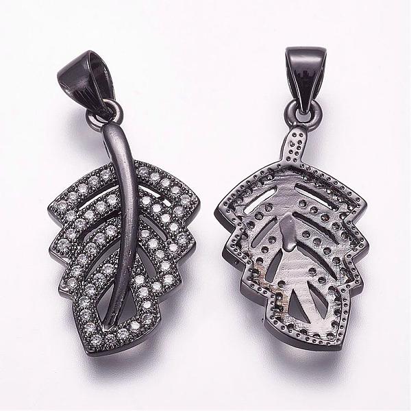 PandaHall Brass Micro Pave Cubic Zirconia Pendants, Leaf, Gunmetal, 23.5x13x2mm, Hole: 3x4.5mm Brass+Cubic Zirconia Leaf
PandaHall Brass Micro Pave Cubic Zirconia Pendants, Leaf, Gunmetal, 23.5x13x2mm, Hole: 3x4.5mm Brass+Cubic Zirconia Leaf