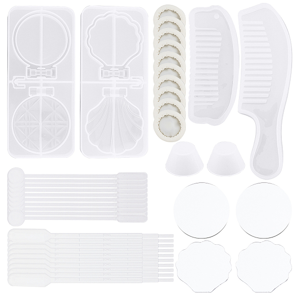 PandaHall Foldable Makeup Mirror Silicone Resin Molds, for DIY UV Resin & Epoxy Resin Craft Casting Making, with Disposable Latex Finger..., White
PandaHall Foldable Makeup Mirror Silicone Resin Molds, for DIY UV Resin & Epoxy Resin Craft Casting Making, with Disposable Latex Finger..., White