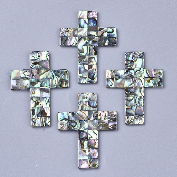 PandaHall Single-Sided Natural Abalone Shell/Paua Shell Big Pendants, with Freshwater Shell Back, Cross, Colorful, 52~53x38.5~40x2.5mm, Hole...
PandaHall Single-Sided Natural Abalone Shell/Paua Shell Big Pendants, with Freshwater Shell Back, Cross, Colorful, 52~53x38.5~40x2.5mm, Hole...