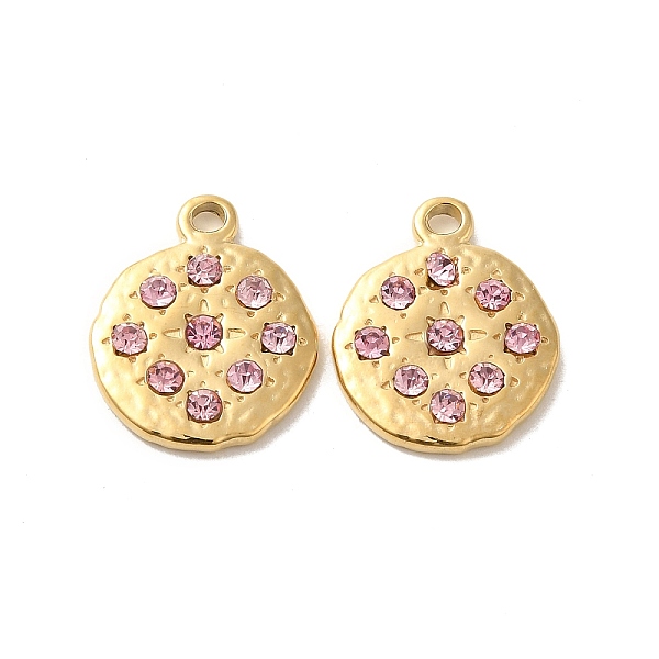 PandaHall 304 Stainless Steel Pendants, with Light Rose Rhinestone, Flat Round Charms, Real 14K Gold Plated, 18.5x15.5x2.7mm, Hole: 2mm...
PandaHall 304 Stainless Steel Pendants, with Light Rose Rhinestone, Flat Round Charms, Real 14K Gold Plated, 18.5x15.5x2.7mm, Hole: 2mm...