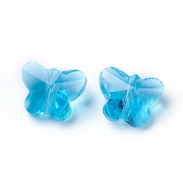 PandaHall Transparent Glass Beads, Faceted, Butterfly, Deep Sky Blue, 8x10x5.5mm, Hole: 1mm Glass Butterfly Blue
PandaHall Transparent Glass Beads, Faceted, Butterfly, Deep Sky Blue, 8x10x5.5mm, Hole: 1mm Glass Butterfly Blue