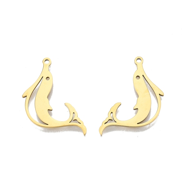 PandaHall Ion Plating(IP) 201 Stainless Steel Pendants, Dolphin, Real 18K Gold Plated, 26.5x16.5x1.5mm, Hole: 1.6mm 201 Stainless Steel...
PandaHall Ion Plating(IP) 201 Stainless Steel Pendants, Dolphin, Real 18K Gold Plated, 26.5x16.5x1.5mm, Hole: 1.6mm 201 Stainless Steel...