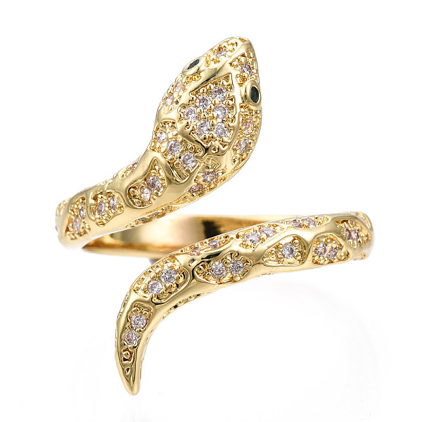PandaHall Snake Cuff Ring for Girl Women, Green Eye Cubic Zirconia Open Ring, Brass Micro Pave Clear Cubic Zirconia Rings, Nickel Free, Real...
PandaHall Snake Cuff Ring for Girl Women, Green Eye Cubic Zirconia Open Ring, Brass Micro Pave Clear Cubic Zirconia Rings, Nickel Free, Real...