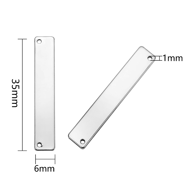 PandaHall 20Pcs Brass Pendants, Stamping Blank Tag, Rectangle, Platinum, 35x6x0.8mm, Hole: 1mm Brass Rectangle
PandaHall 20Pcs Brass Pendants, Stamping Blank Tag, Rectangle, Platinum, 35x6x0.8mm, Hole: 1mm Brass Rectangle