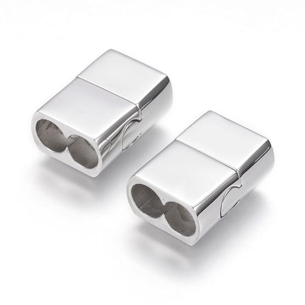 PandaHall 304 Stainless Steel Magnetic Clasps with Glue-in Ends, Rectangle, Stainless Steel Color, 19.5x15x8.5mm, Hole: 6mm 304 Stainless...
PandaHall 304 Stainless Steel Magnetic Clasps with Glue-in Ends, Rectangle, Stainless Steel Color, 19.5x15x8.5mm, Hole: 6mm 304 Stainless...