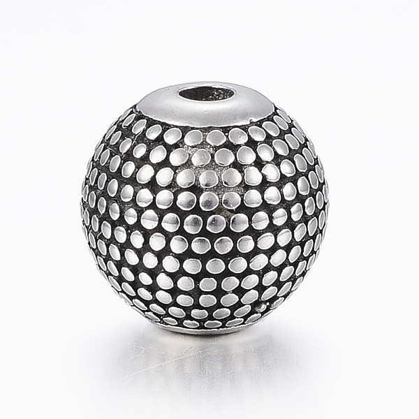PandaHall 316 Surgical Stainless Steel Beads, Round, Antique Silver, 9.5mm, Hole: 2mm 316 Surgical Stainless Steel Round
PandaHall 316 Surgical Stainless Steel Beads, Round, Antique Silver, 9.5mm, Hole: 2mm 316 Surgical Stainless Steel Round