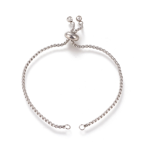 PandaHall Adjustable 304 Stainless Steel Slider Bracelet/Bolo Bracelets Making, with Box Chains and Rhinestone, Crystal, Stainless Steel..., Clear
PandaHall Adjustable 304 Stainless Steel Slider Bracelet/Bolo Bracelets Making, with Box Chains and Rhinestone, Crystal, Stainless Steel..., Clear