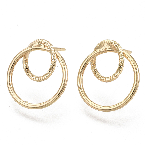PandaHall Brass Stud Earring Findings, Nickel Free, Ring, Real 18K Gold Plated, 16x14mm, Pin: 1mm Brass Others
PandaHall Brass Stud Earring Findings, Nickel Free, Ring, Real 18K Gold Plated, 16x14mm, Pin: 1mm Brass Others