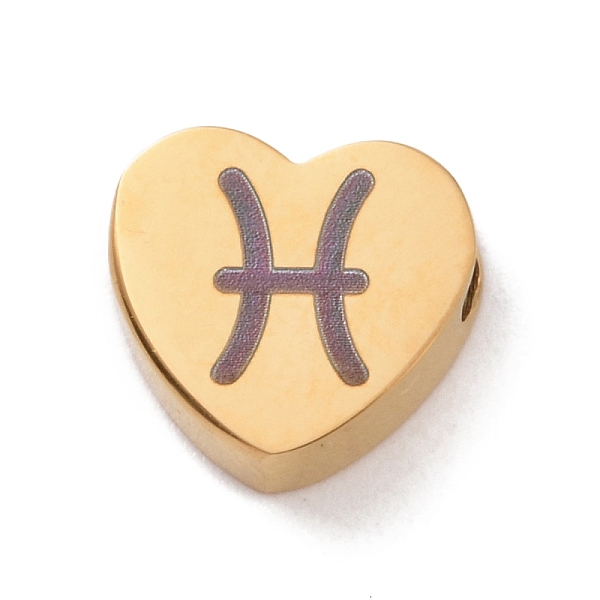 PandaHall 304 Stainless Steel Beads, Heart with Constellation Pattern, Golden, Pisces, 7.5x8x3mm, Hole: 2mm 304 Stainless Steel Pisces
PandaHall 304 Stainless Steel Beads, Heart with Constellation Pattern, Golden, Pisces, 7.5x8x3mm, Hole: 2mm 304 Stainless Steel Pisces