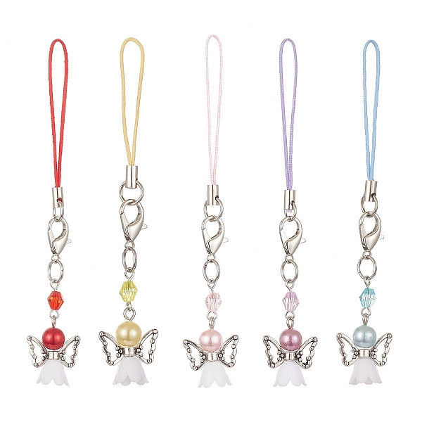 PandaHall Acrylic Angel Pendant Mobile Straps, Nylon Cord Mobile Accessories Decoration, with Zinc Alloy Lobster Claw Clasps, Mixed Color..., Multicolor
PandaHall Acrylic Angel Pendant Mobile Straps, Nylon Cord Mobile Accessories Decoration, with Zinc Alloy Lobster Claw Clasps, Mixed Color..., Multicolor