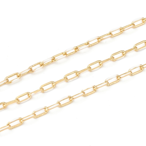PandaHall Handmade Golden Brass Enamel Link Chains, Cable Chains, with Spool, Soldered, Long-Lasting Plated, Oval, White, 7x3x1mm, 32.8 Feet...
PandaHall Handmade Golden Brass Enamel Link Chains, Cable Chains, with Spool, Soldered, Long-Lasting Plated, Oval, White, 7x3x1mm, 32.8 Feet...