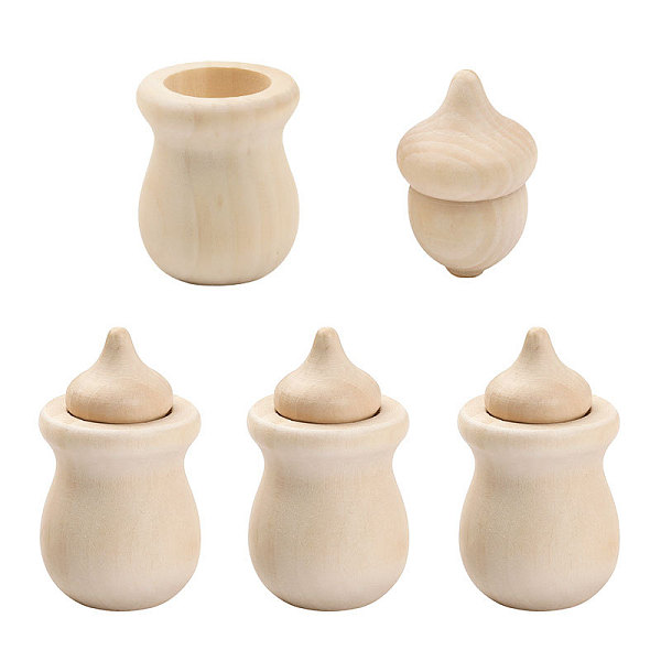 PandaHall Wooden Jar Sets, Home Decortion, Unfinished Wood, Antique White, 3.6x2.3cm Wood Bottle
PandaHall Wooden Jar Sets, Home Decortion, Unfinished Wood, Antique White, 3.6x2.3cm Wood Bottle