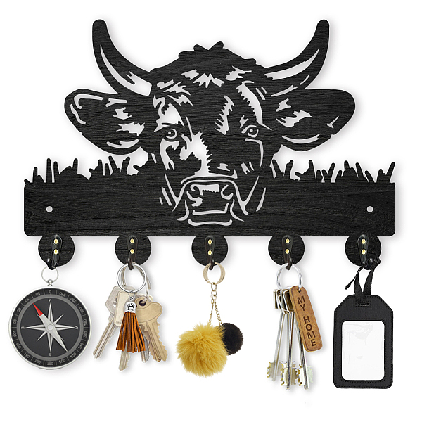 PandaHall Cow Coat Rack Wall Mount 11.8×7.9inch Wood Farm Animal Wall Art Decor Bull's Head Key Holder for Wall 5 Alloy Hooks Black Hook...
PandaHall Cow Coat Rack Wall Mount 11.8×7.9inch Wood Farm Animal Wall Art Decor Bull's Head Key Holder for Wall 5 Alloy Hooks Black Hook...