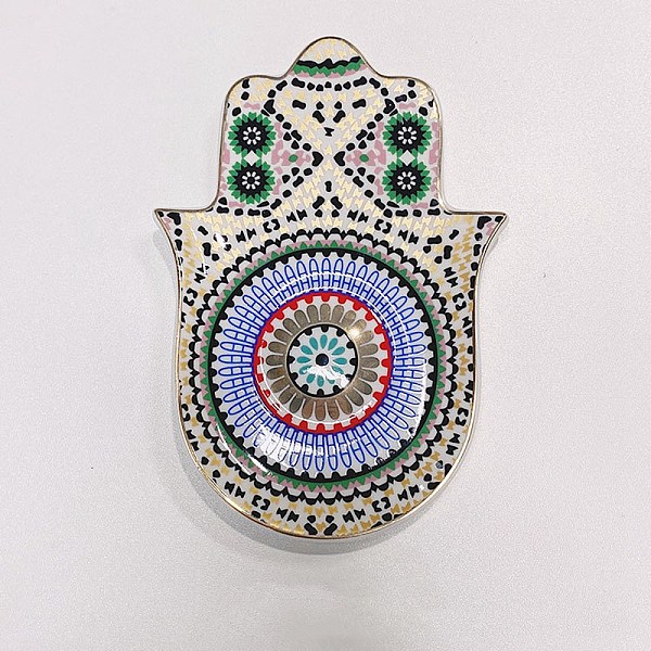 PandaHall Porcelain Cup Mats, Hamsa Hand Shape Evil Eye Pattern Coaster, Colorful, 165x115x15mm Porcelain Hamsa Hand
PandaHall Porcelain Cup Mats, Hamsa Hand Shape Evil Eye Pattern Coaster, Colorful, 165x115x15mm Porcelain Hamsa Hand