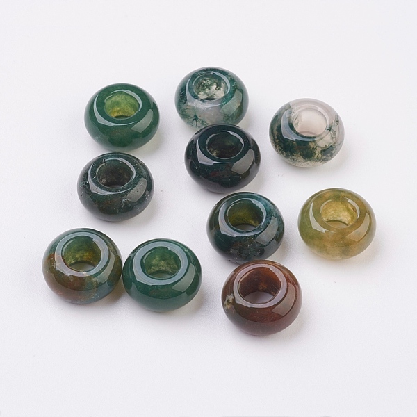 PandaHall Natural Indian Agate European Beads, Large Hole Beads, Rondelle, 14x7~8mm, Hole: 6mm Indian Agate Rondelle
PandaHall Natural Indian Agate European Beads, Large Hole Beads, Rondelle, 14x7~8mm, Hole: 6mm Indian Agate Rondelle