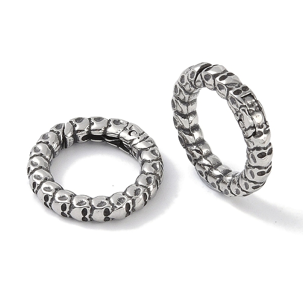 PandaHall Tibetan Style 316 Surgical Stainless Steel Spring Gate Rings, Antique Silver, 19.5x3.5mm, 316 Surgical Stainless Steel
PandaHall Tibetan Style 316 Surgical Stainless Steel Spring Gate Rings, Antique Silver, 19.5x3.5mm, 316 Surgical Stainless Steel