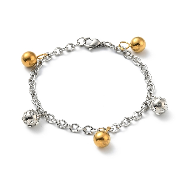 PandaHall Clear Cubic Zirconia Round Ball Charm Bracelet with 304 Stainless Steel Cable Chains for Women, Golden & Stainless Steel Color...
PandaHall Clear Cubic Zirconia Round Ball Charm Bracelet with 304 Stainless Steel Cable Chains for Women, Golden & Stainless Steel Color...