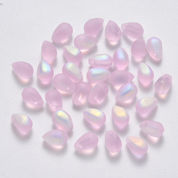 PandaHall Transparent Spray Painted Glass Charms, AB Color Plated, Frosted, Teardrop, Pearl Pink, 9x6x6mm, Hole: 1mm Glass Teardrop Pink
PandaHall Transparent Spray Painted Glass Charms, AB Color Plated, Frosted, Teardrop, Pearl Pink, 9x6x6mm, Hole: 1mm Glass Teardrop Pink