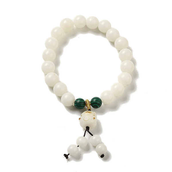 PandaHall Natural White Jade Bead Bracelets, with Synthetic Malachite Beads , Buddhist Jewelry, Stretch Bracelets, Inner Diameter: 5.5cm...
PandaHall Natural White Jade Bead Bracelets, with Synthetic Malachite Beads , Buddhist Jewelry, Stretch Bracelets, Inner Diameter: 5.5cm...