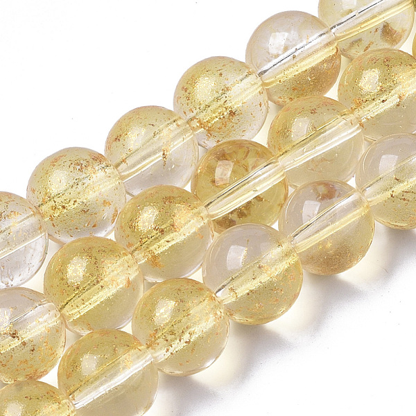PandaHall Transparent Spray Painted Glass Bead Strands, with Golden Foil, Round, Gold, 10~11mm, Hole: 1.4~1.6mm, about 39~42pcs/Strand...
PandaHall Transparent Spray Painted Glass Bead Strands, with Golden Foil, Round, Gold, 10~11mm, Hole: 1.4~1.6mm, about 39~42pcs/Strand...