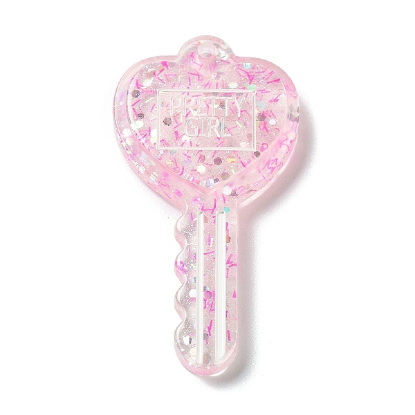 PandaHall Acylic Pendant with Glitter Powder, Key with Heart, Pink, 57.5x29.5x6mm, Hole: 2.3mm Acrylic Key Pink
PandaHall Acylic Pendant with Glitter Powder, Key with Heart, Pink, 57.5x29.5x6mm, Hole: 2.3mm Acrylic Key Pink