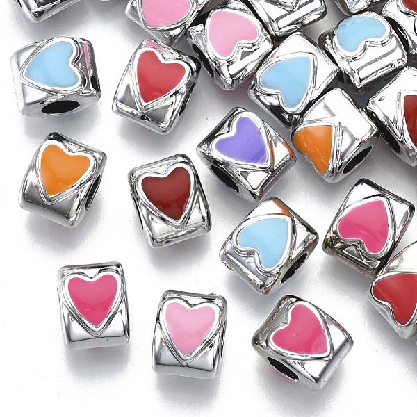 PandaHall UV Plating Acrylic European Beads, with Enamel, Large Hole Beads, Mixed Color, Heart, Platinum, 10x8~9x8mm, Hole: 4mm Acrylic...
PandaHall UV Plating Acrylic European Beads, with Enamel, Large Hole Beads, Mixed Color, Heart, Platinum, 10x8~9x8mm, Hole: 4mm Acrylic...