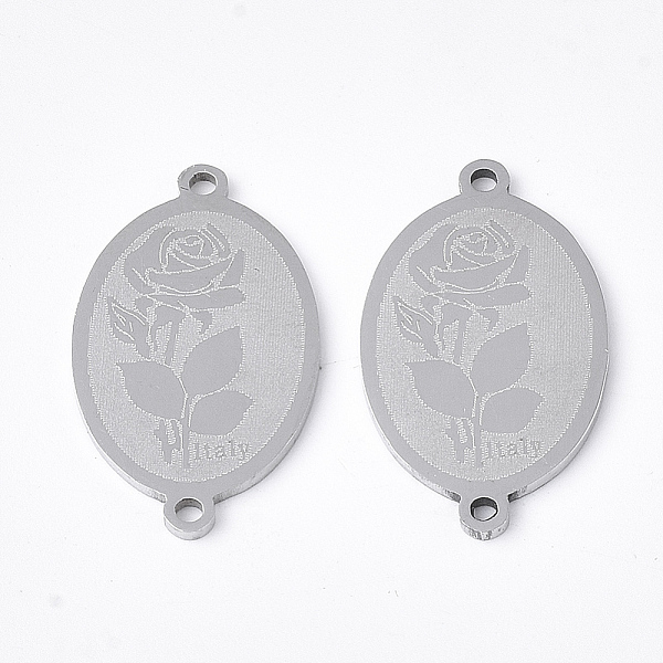 PandaHall 201 Stainless Steel Links connectors, Laser Cut Links, Oval with Flower Italy, Stainless Steel Color, 21.5x12.5x1mm, Hole: 1.2mm...
PandaHall 201 Stainless Steel Links connectors, Laser Cut Links, Oval with Flower Italy, Stainless Steel Color, 21.5x12.5x1mm, Hole: 1.2mm...