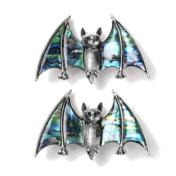 PandaHall Tibetan Style Alloy Bat Brooches, with Natural Paua Shell and Rhinestone, Antique Silver, 37.5x59.5x12mm Alloy Bat
PandaHall Tibetan Style Alloy Bat Brooches, with Natural Paua Shell and Rhinestone, Antique Silver, 37.5x59.5x12mm Alloy Bat