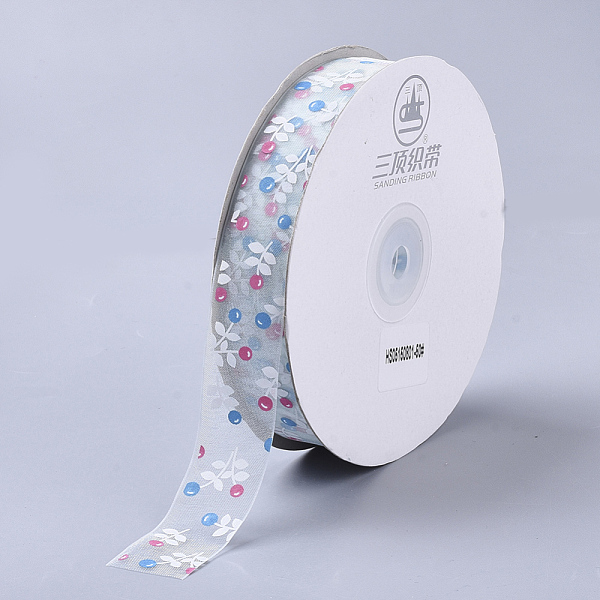 PandaHall Flower Pattern Printed Polyester Organza Ribbons, Azure, 1 inch(25mm), about 100yards/roll Polyester Flower Blue
PandaHall Flower Pattern Printed Polyester Organza Ribbons, Azure, 1 inch(25mm), about 100yards/roll Polyester Flower Blue