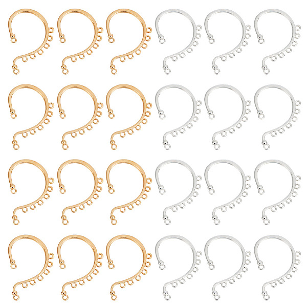PandaHall FIBLOOM 24Pcs 2 Colors 8 Holes No Piercing Cuff Earrings Golden Silver Earrings Crawlers with Horizontal Loop Womem Ear Shape...
PandaHall FIBLOOM 24Pcs 2 Colors 8 Holes No Piercing Cuff Earrings Golden Silver Earrings Crawlers with Horizontal Loop Womem Ear Shape...