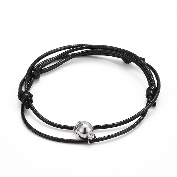 PandaHall Adjustable Magnetic Bracelet for Couples, with Korean Waxed Polyester Cord and Alloy Magnetic Clasps, Black, Inner Diameter...
PandaHall Adjustable Magnetic Bracelet for Couples, with Korean Waxed Polyester Cord and Alloy Magnetic Clasps, Black, Inner Diameter...