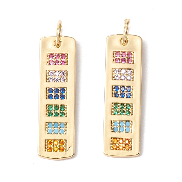 PandaHall Brass Micro Pave Colorful Cubic Zirconia Pendants, Cadmium Free & Lead Free, Rectangle, Real 18K Gold Plated, 29x8.5x1.5mm, Hole...
PandaHall Brass Micro Pave Colorful Cubic Zirconia Pendants, Cadmium Free & Lead Free, Rectangle, Real 18K Gold Plated, 29x8.5x1.5mm, Hole...