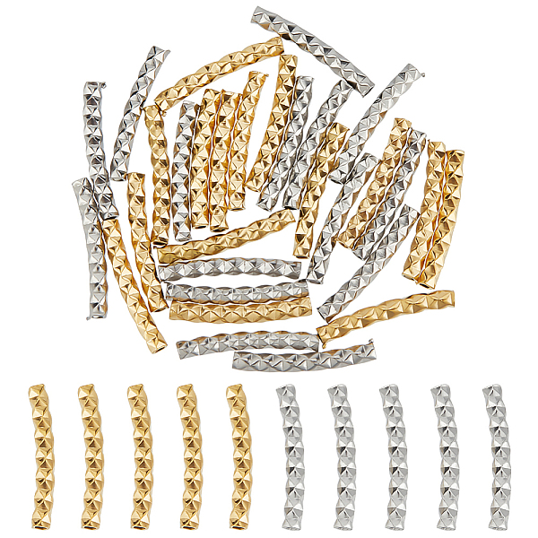 PandaHall UNICRAFTALE 30Pcs 2 Colors 304 Stainless Steel Tube Beads Diamond Cut Curved Tube Noodles Beads 15mm Tube Spacer Beads Connector...
PandaHall UNICRAFTALE 30Pcs 2 Colors 304 Stainless Steel Tube Beads Diamond Cut Curved Tube Noodles Beads 15mm Tube Spacer Beads Connector...