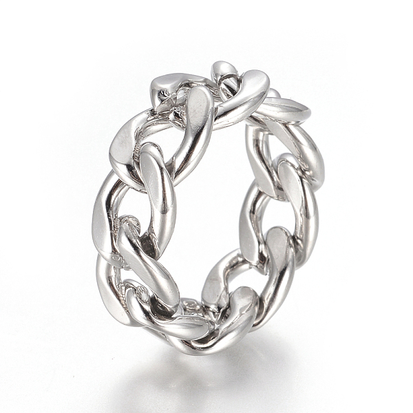 PandaHall Unisex 304 Stainless Steel Rings, Curb Chains Finger Rings, Unwelded, Wide Band Rings, Stainless Steel Color, Size 7, 17mm, 9mm...
PandaHall Unisex 304 Stainless Steel Rings, Curb Chains Finger Rings, Unwelded, Wide Band Rings, Stainless Steel Color, Size 7, 17mm, 9mm...
