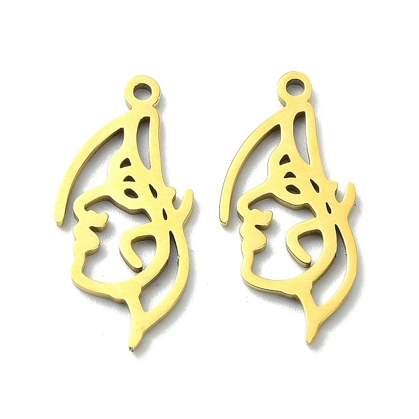 PandaHall 201 Stainless Steel Pendants, Laser Cut, Abstract Human Face Charm, Golden, 20x9x1mm, Hole: 1.2mm 201 Stainless Steel Human
PandaHall 201 Stainless Steel Pendants, Laser Cut, Abstract Human Face Charm, Golden, 20x9x1mm, Hole: 1.2mm 201 Stainless Steel Human