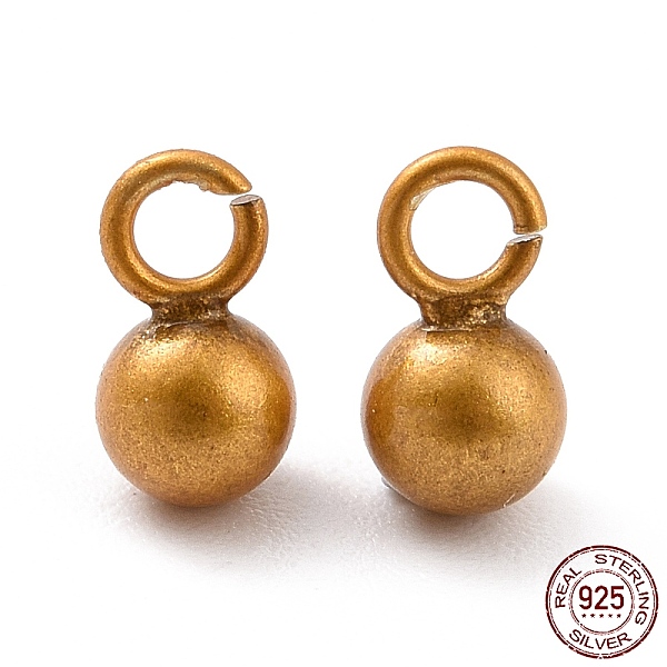 PandaHall 925 Sterling Silver Charms, Round, Antique Golden, 5.5x3mm, Hole: 1.4mm, about 90Pcs/10g Sterling Silver Round
PandaHall 925 Sterling Silver Charms, Round, Antique Golden, 5.5x3mm, Hole: 1.4mm, about 90Pcs/10g Sterling Silver Round