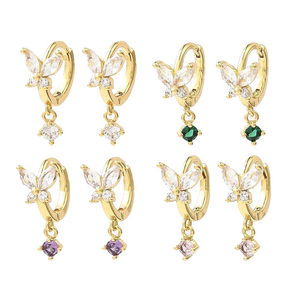 PandaHall Butterfly Real 18K Gold Plated Brass Dangle Hoop Earrings, with Clear Cubic Zirconia, Long-Lasting Plated, Lead Free & Cadmium..., Multicolor
PandaHall Butterfly Real 18K Gold Plated Brass Dangle Hoop Earrings, with Clear Cubic Zirconia, Long-Lasting Plated, Lead Free & Cadmium..., Multicolor