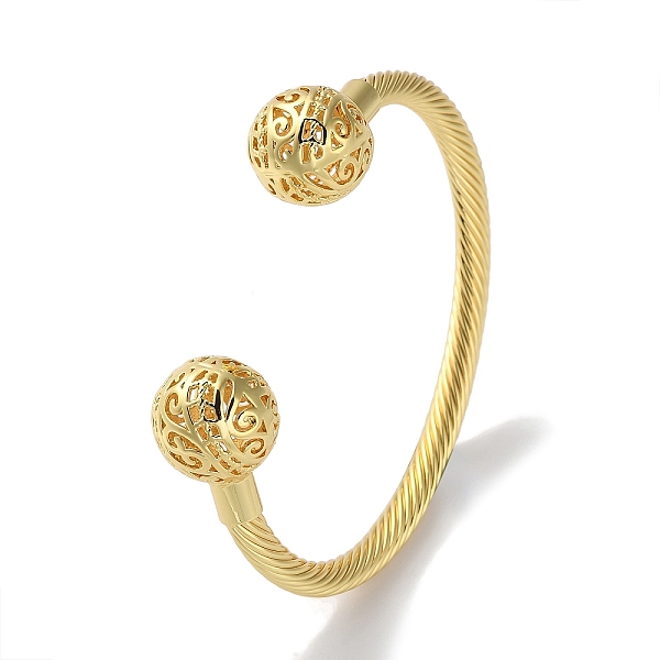 PandaHall Rack Plating Brass Cuff Bangles, Torque Bangles, Lead Free & Cadmium Free, Real 18K Gold Plated, Inner Diameter: 2-3/8x3-1/8 inch...
PandaHall Rack Plating Brass Cuff Bangles, Torque Bangles, Lead Free & Cadmium Free, Real 18K Gold Plated, Inner Diameter: 2-3/8x3-1/8 inch...