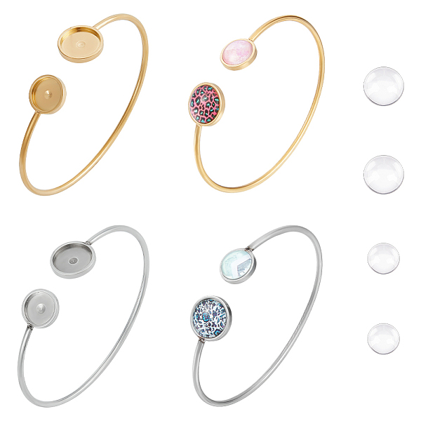 PandaHall UNICRAFTALE 4Pcs 2 Colors Cabochon Cuff Bangle Setting 6.1cm Stainless Steel Bangle Makings with 2 Sizes 4Pcs Glass Cabochons...
PandaHall UNICRAFTALE 4Pcs 2 Colors Cabochon Cuff Bangle Setting 6.1cm Stainless Steel Bangle Makings with 2 Sizes 4Pcs Glass Cabochons...