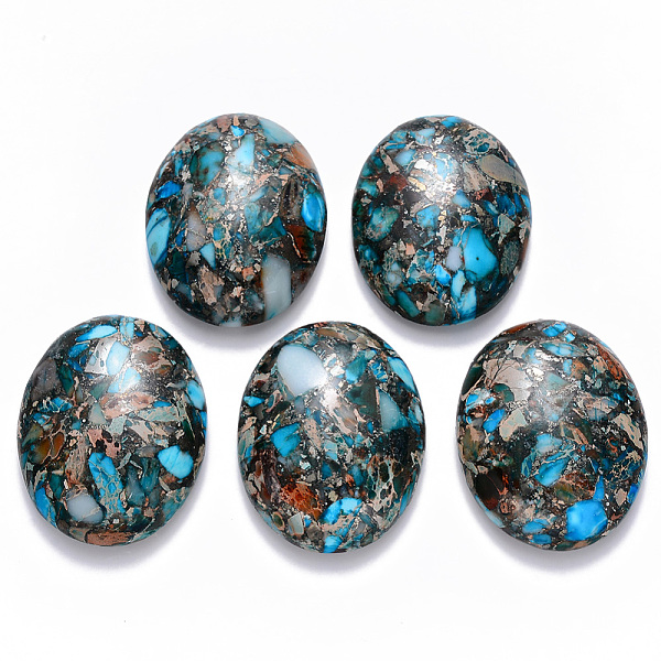 PandaHall Synthetic Gold Line Imperial Jasper Cabochons, Dyed, Oval, Deep Sky Blue, 40x30x7.5~8.5mm Imperial Jasper Oval Blue
PandaHall Synthetic Gold Line Imperial Jasper Cabochons, Dyed, Oval, Deep Sky Blue, 40x30x7.5~8.5mm Imperial Jasper Oval Blue
