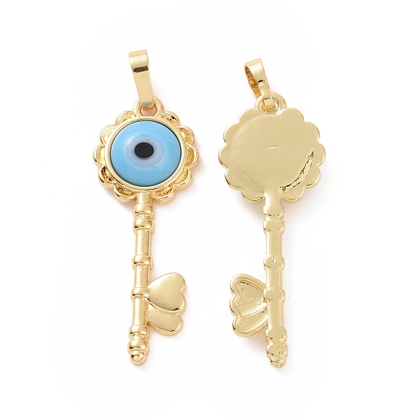 PandaHall Handmade Evil Eye Lampwork Pendants, with Real 18K Gold Plated Tone Brass Findings, Key Charm, Light Sky Blue, 33x12x4mm, Hole...
PandaHall Handmade Evil Eye Lampwork Pendants, with Real 18K Gold Plated Tone Brass Findings, Key Charm, Light Sky Blue, 33x12x4mm, Hole...