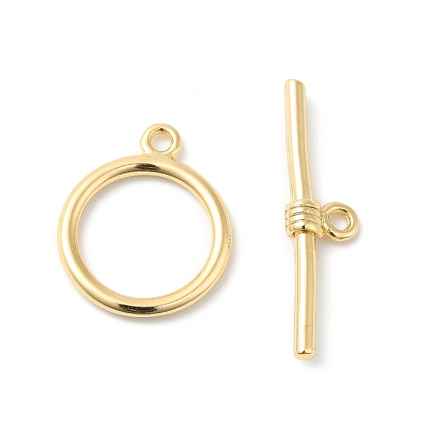 PandaHall Brass Toggle Clasps, Round Ring, Real 18K Gold Plated, Ring: 17x14x1.5mm, Hole: 1.6mm, Bar: 6x22x3mm, Hole: 1.5mm Brass Ring
PandaHall Brass Toggle Clasps, Round Ring, Real 18K Gold Plated, Ring: 17x14x1.5mm, Hole: 1.6mm, Bar: 6x22x3mm, Hole: 1.5mm Brass Ring