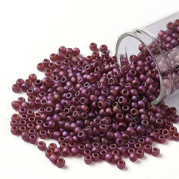PandaHall TOHO Round Seed Beads, Japanese Seed Beads, Matte, (332F) Cranberry Gold Luster, 8/0, 3mm, Hole: 1mm, about 1110pcs/50g Glass..., Purple
PandaHall TOHO Round Seed Beads, Japanese Seed Beads, Matte, (332F) Cranberry Gold Luster, 8/0, 3mm, Hole: 1mm, about 1110pcs/50g Glass..., Purple