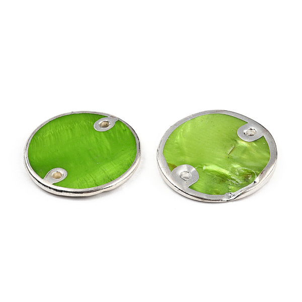 PandaHall Spray Painted Natural Freshwater Shell Connector Charms, Sliver Plated Edg, Flat Round, Lime Green, 25x2~3mm, Hole: 1.8mm Shell...
PandaHall Spray Painted Natural Freshwater Shell Connector Charms, Sliver Plated Edg, Flat Round, Lime Green, 25x2~3mm, Hole: 1.8mm Shell...
