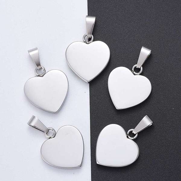 PandaHall Fashionable 304 Stainless Steel Stamping Blank Tag Pendants, Heart, Stainless Steel Color, 23~25x22x4mm, Hole: 3x6mm 304 Stainless...
PandaHall Fashionable 304 Stainless Steel Stamping Blank Tag Pendants, Heart, Stainless Steel Color, 23~25x22x4mm, Hole: 3x6mm 304 Stainless...