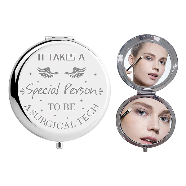 PandaHall 304 Stainless Steel Customization Mirror, Flat Round with Word, Wing Pattern, 7x6.5cm Stainless Steel Wing
PandaHall 304 Stainless Steel Customization Mirror, Flat Round with Word, Wing Pattern, 7x6.5cm Stainless Steel Wing