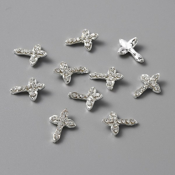 PandaHall Zinc Alloy Rhinestone Cabochons, Nail Art Decoration Accessories, Cross, Silver, 11.5x8.5x2mm Alloy+Rhinestone Cross White
PandaHall Zinc Alloy Rhinestone Cabochons, Nail Art Decoration Accessories, Cross, Silver, 11.5x8.5x2mm Alloy+Rhinestone Cross White